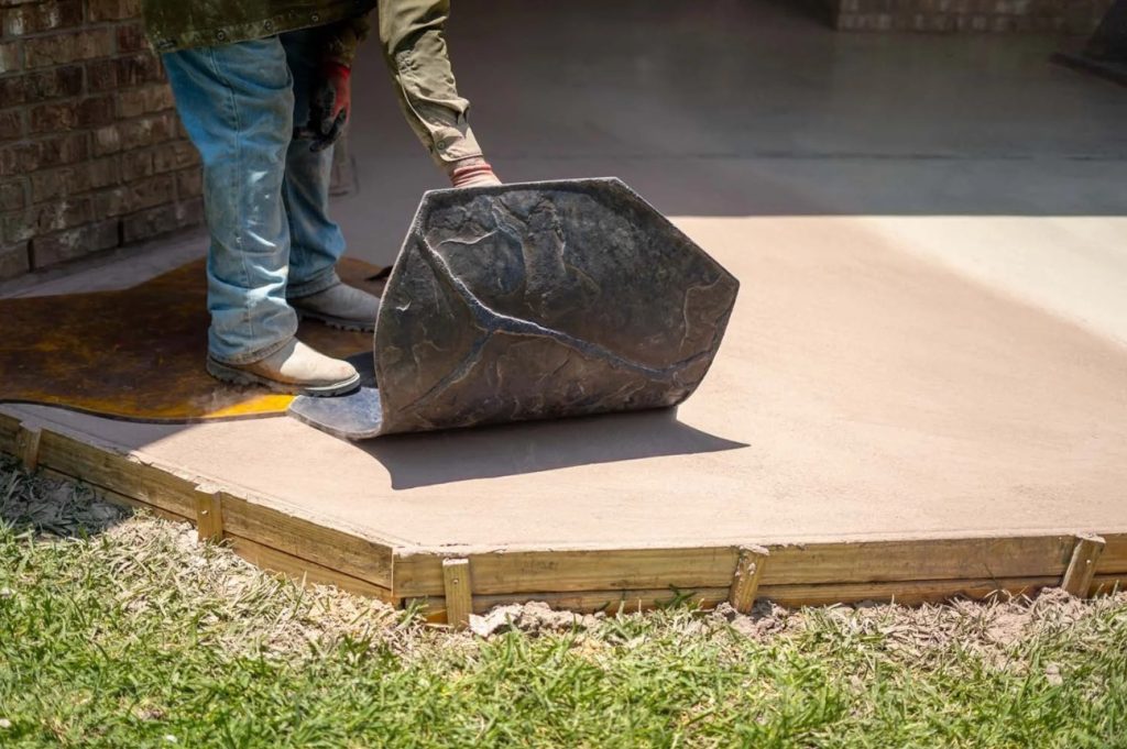 Stamped concrete patio in Lake Charles, LA